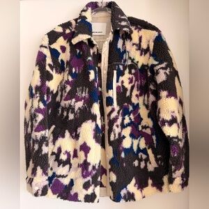 Isabel Marant Black and Purple Teddy Jacket